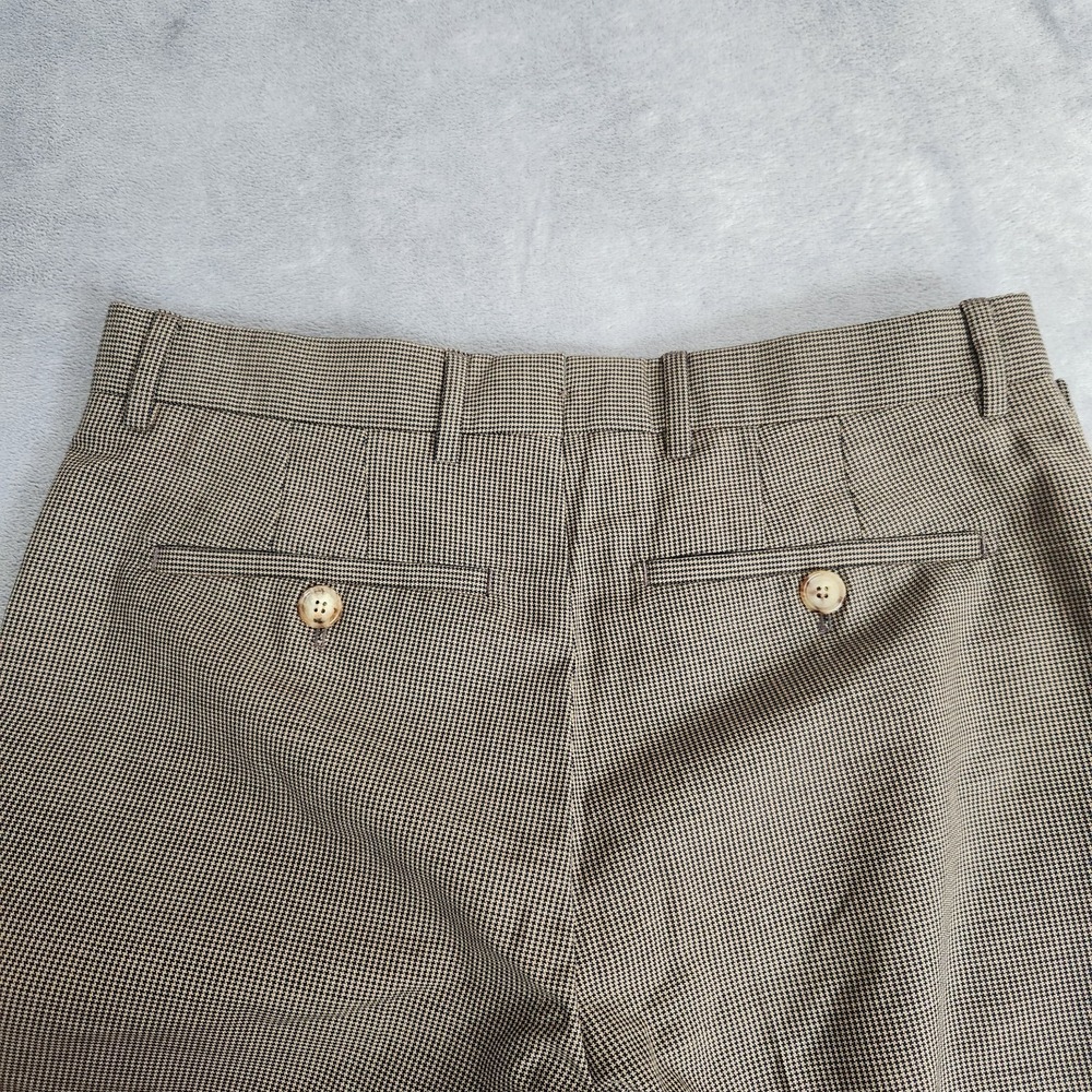 New Burberry London England Beige Wool Mohair Houndstooth Trousers IT 46 US 46 - Picture 15 of 15